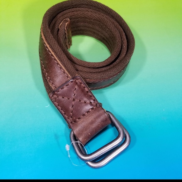NWT Aeropostale Belt Style #9714 Brown Dress Casual Unisex Woven Leather Detail - Picture 3 of 6